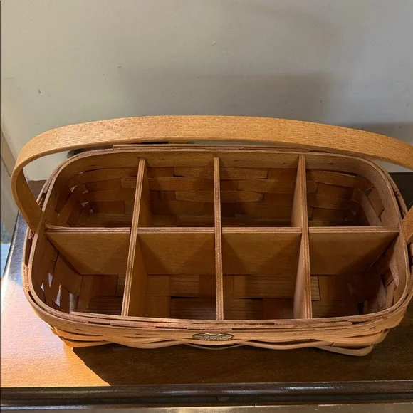 Peterboro Tan Woven Basket with Handle - Picture 2 of 7